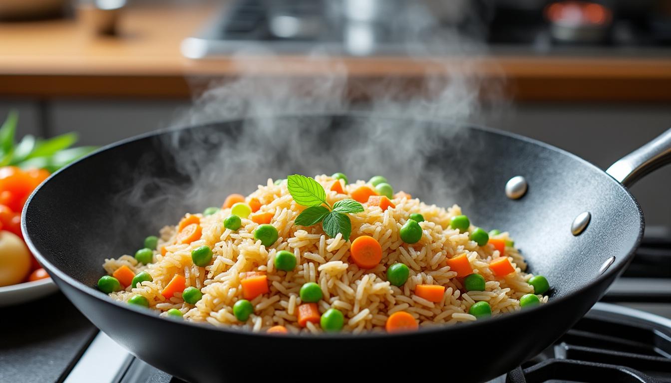 Quoi faire avec un reste de riz basmati cuit ? 7 découvrez plein d'idées gourmandes pour réutiliser un reste de riz basmati cuit : recettes rapides, astuces anti-gaspi et plats savoureux pour ne plus jamais jeter de riz !