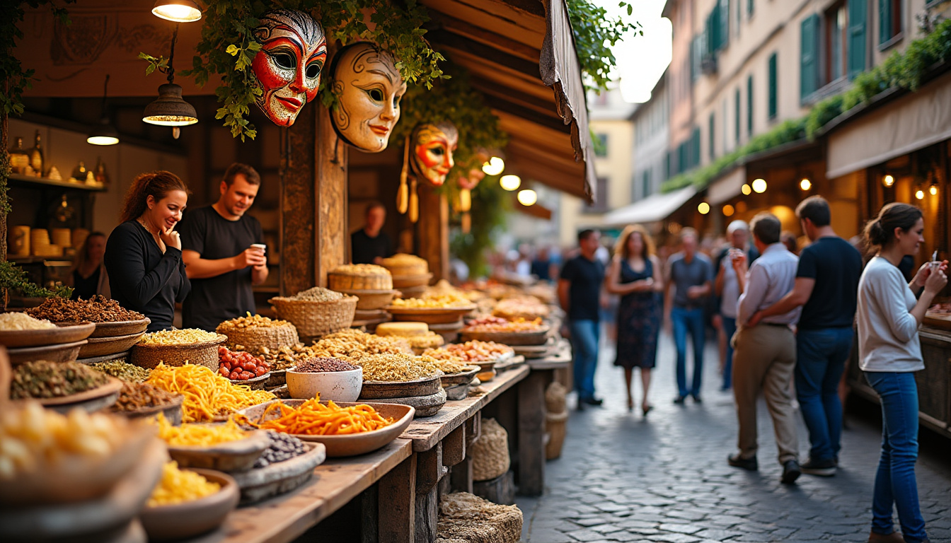plongez dans l'ambiance gourmande du marché italien à caussade ! découvrez une sélection de saveurs authentiques et de produits italiens au cœur des récollets. un rendez-vous à ne pas manquer pour tous les amateurs de gastronomie italienne.