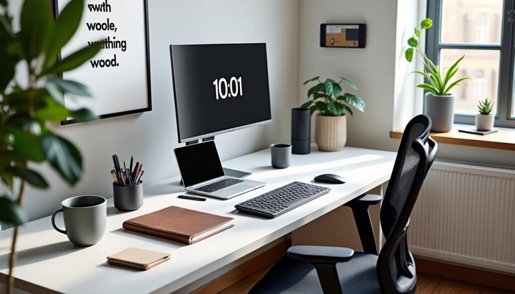 découvrez la signification de l'heure miroir 10h01 et comment elle peut vous inspirer à optimiser votre bureau à domicile pour un espace de travail plus productif et harmonieux.