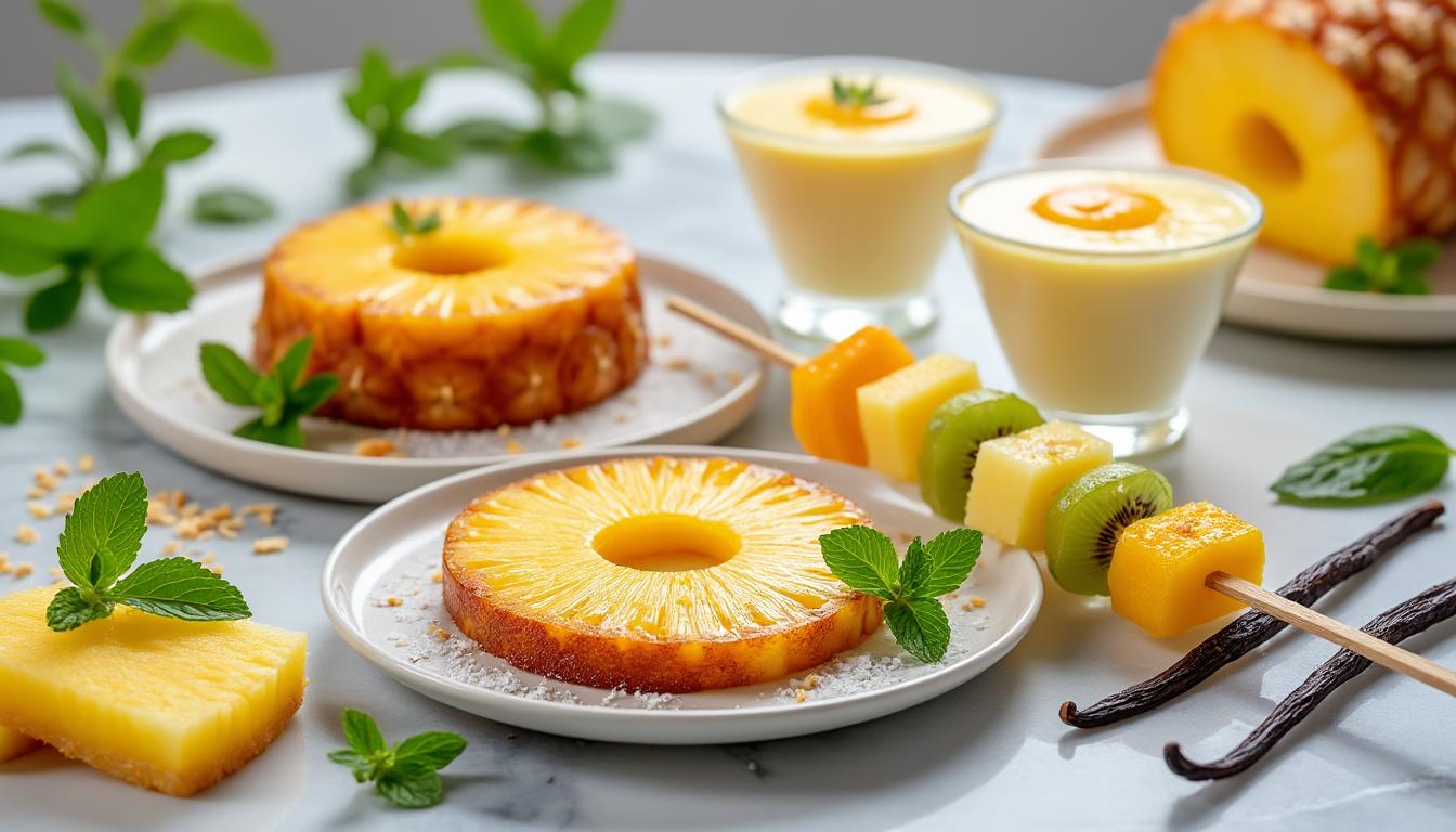 Ananas en dessert : 10 idées gourmandes et faciles pour régaler vos invités 6 découvrez 10 recettes simples et délicieuses pour sublimer l’ananas en dessert. impressionnez vos invités avec des idées gourmandes, faciles à réaliser et pleines de fraîcheur !