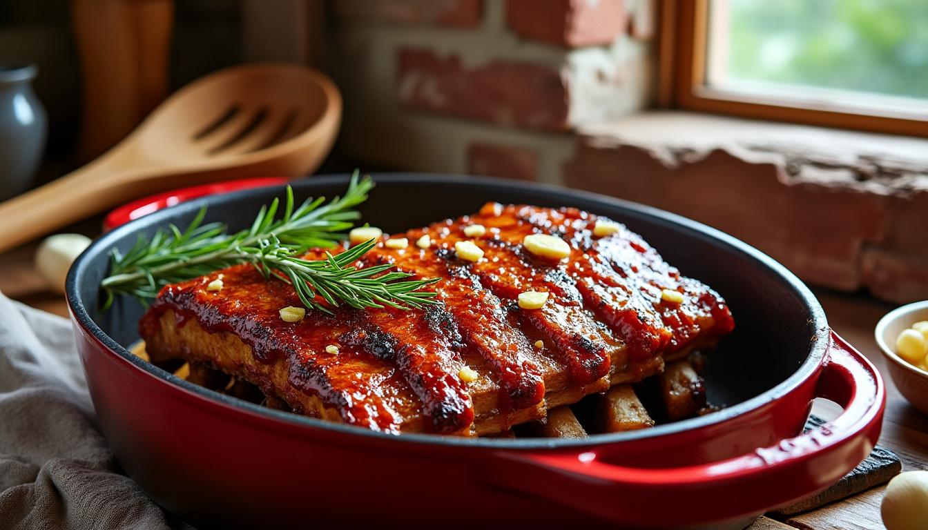 découvrez la recette incontournable du travers de porc fondant au four, facile à réaliser pour une cuisson parfaite. obtenez une viande moelleuse et savoureuse grâce à nos astuces et conseils pas à pas.