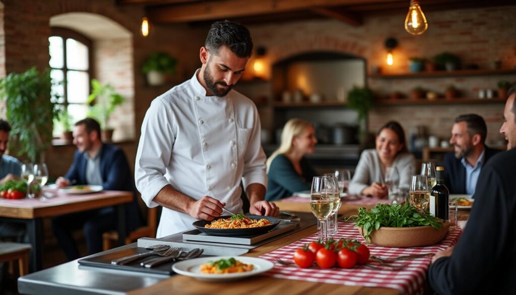 découvrez comment un chef étoilé de gironde métamorphose son établissement en trattoria conviviale. plongez dans une atmosphère chaleureuse où la joie et la créativité s’invitent à la table !