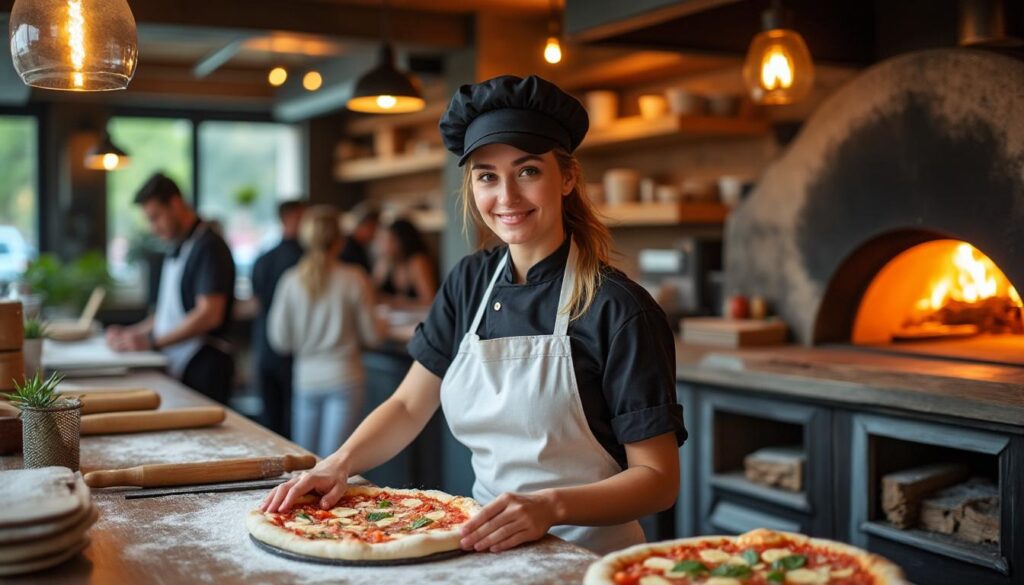 découvrez émilie gicquel, pizzaiola talentueuse, aux commandes de cocozza jusqu'au 19 décembre pour une expérience culinaire unique.