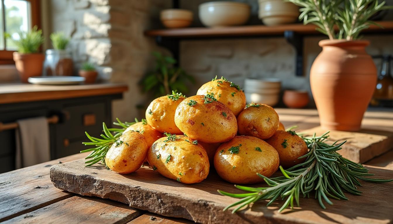 découvrez la recette traditionnelle des pommes de terre au four croustillantes, un délice simple et savoureux qui ravira tous les amateurs de cuisine gourmande.