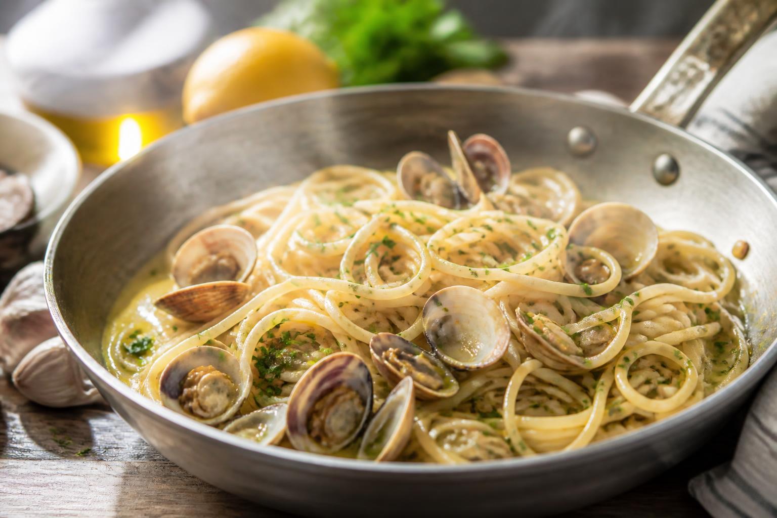 Linguine aux palourdes : la recette napolitaine à faire les yeux fermés 2 découvrez la recette napolitaine authentique des linguine aux palourdes, simple et rapide à préparer pour un savoureux voyage culinaire les yeux fermés.