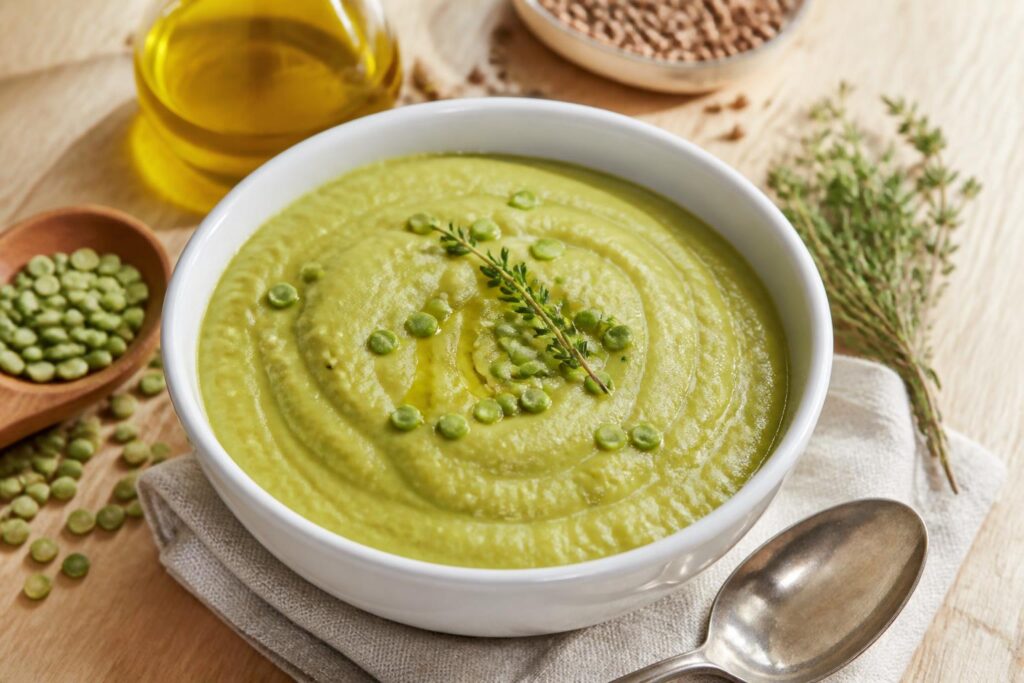 découvrez une recette savoureuse et facile de purée de pois cassés, idéale pour un repas réconfortant et plein de saveurs.