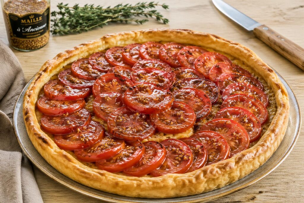 découvrez la recette facile de la tarte tomate moutarde, un plat savoureux et rapide à préparer qui séduira vos invités à coup sûr.