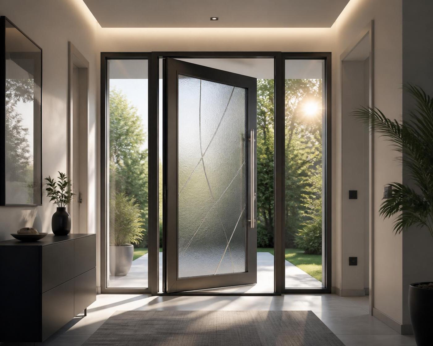 Une porte d'entrée vitrée qui laisse entrer la lumière sans sacrifier la sécurité 2 découvrez notre porte d'entrée vitrée qui illumine votre intérieur tout en garantissant une sécurité optimale. alliez design et protection pour un accueil chaleureux et sécurisé.