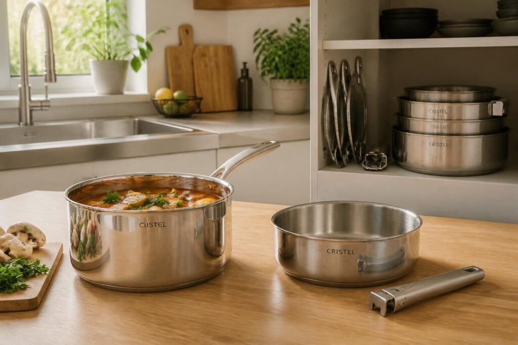 découvrez le duel entre casserole à poignée fixe et amovible pour choisir l'option idéale alliant rangement facile et praticité en cuisine.