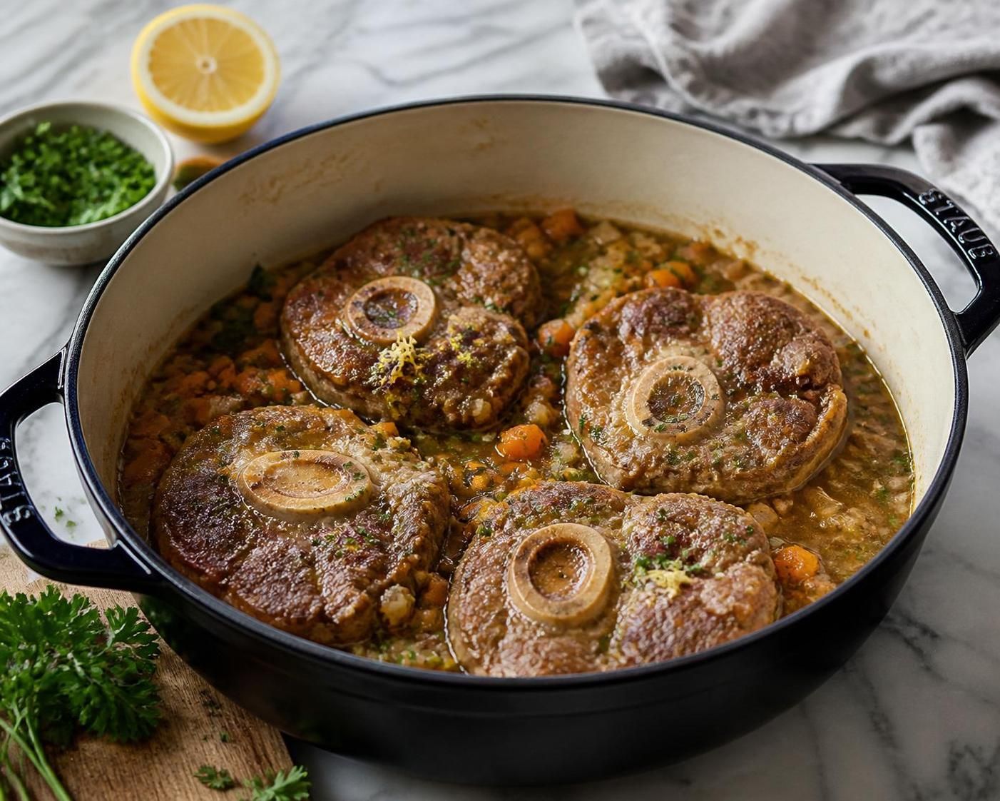 Osso buco à la milanaise : la recette qui fond dans la bouche 2 découvrez la recette authentique de l'osso buco à la milanaise, un plat tendre et savoureux qui fond littéralement dans la bouche. parfait pour un repas chaleureux et gourmand.