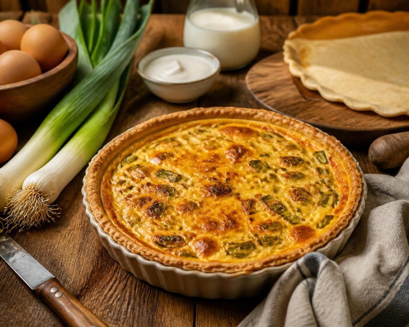 Quiche aux poireaux : la recette facile qui régale toute la famille 2 découvrez la recette facile de la quiche aux poireaux, un plat savoureux qui régalera toute la famille en un rien de temps.