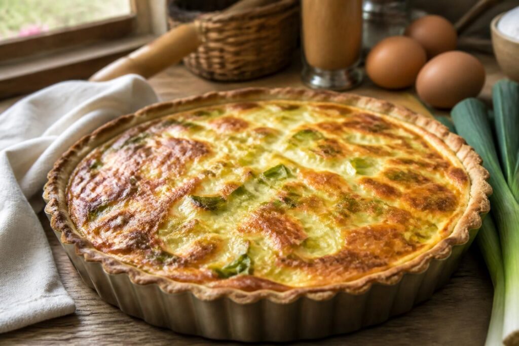 découvrez la recette facile de la quiche aux poireaux, idéale pour régaler toute la famille avec un plat savoureux et rapide à préparer.