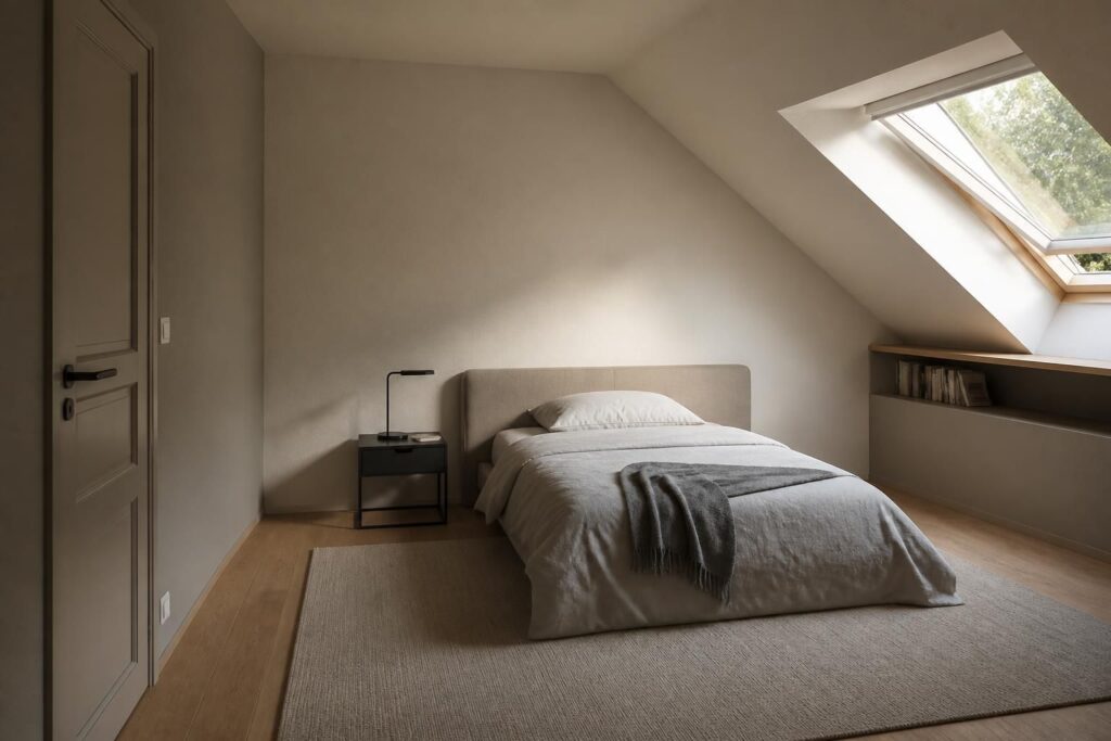 découvrez quel mur peindre dans une chambre sous pente pour maximiser l'impression d'espace et agrandir visuellement votre pièce.