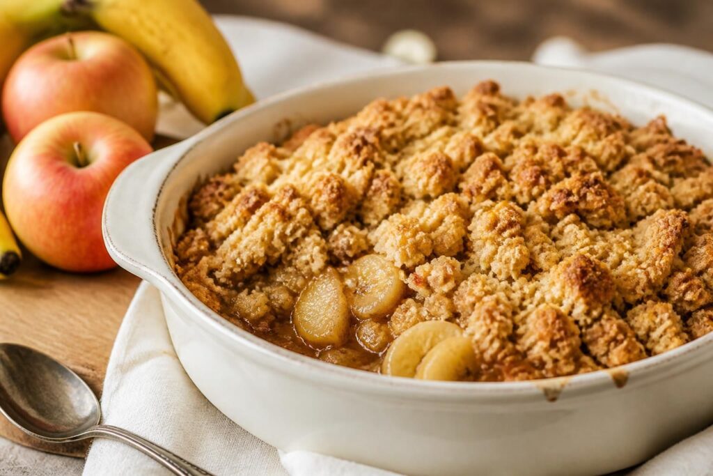 découvrez notre recette de crumble pomme banane, un dessert gourmand et simple à réaliser qui ravira vos papilles à chaque bouchée.