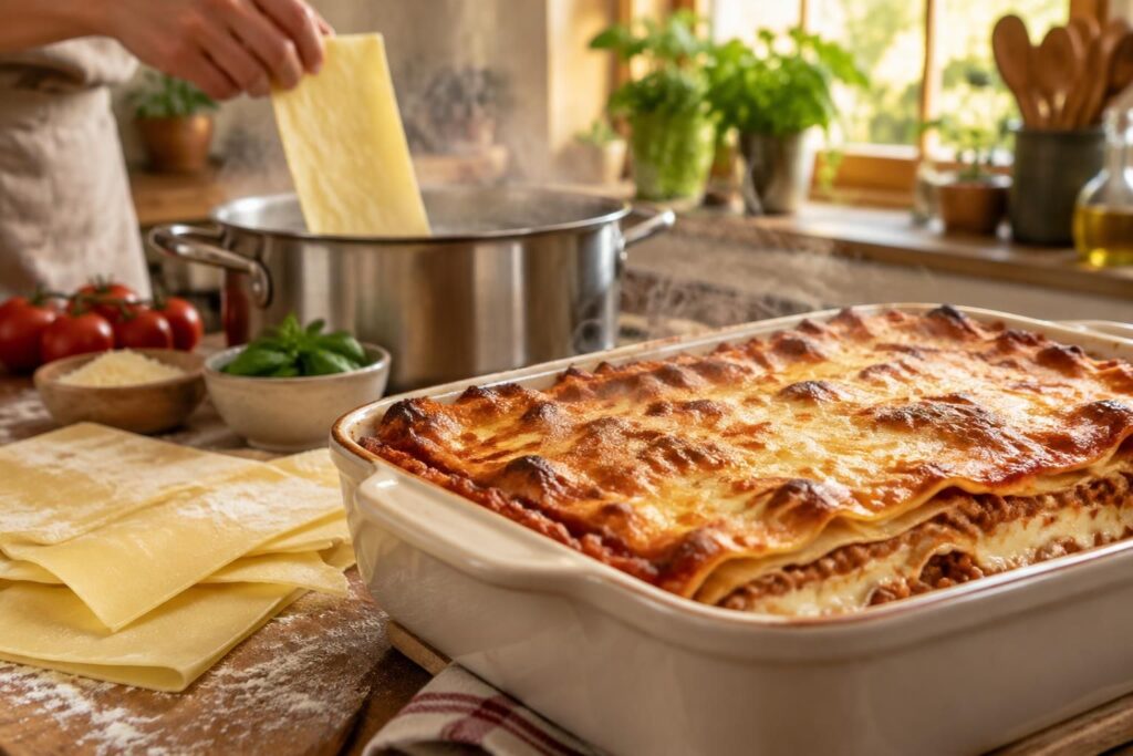 faut-il précuire les feuilles de pâte fraîche avant de monter vos lasagnes ? découvrez quand le faire et comment obtenir une cuisson parfaite.