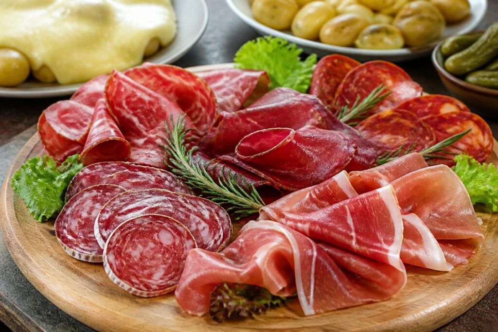 découvrez comment composer un plat de charcuterie parfait pour accompagner votre raclette, avec des conseils pour choisir les meilleurs produits et varier les plaisirs.